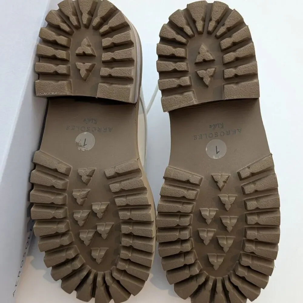 New Aerosoles Girl's Franca Oxford in white platform shoes little girl size 1